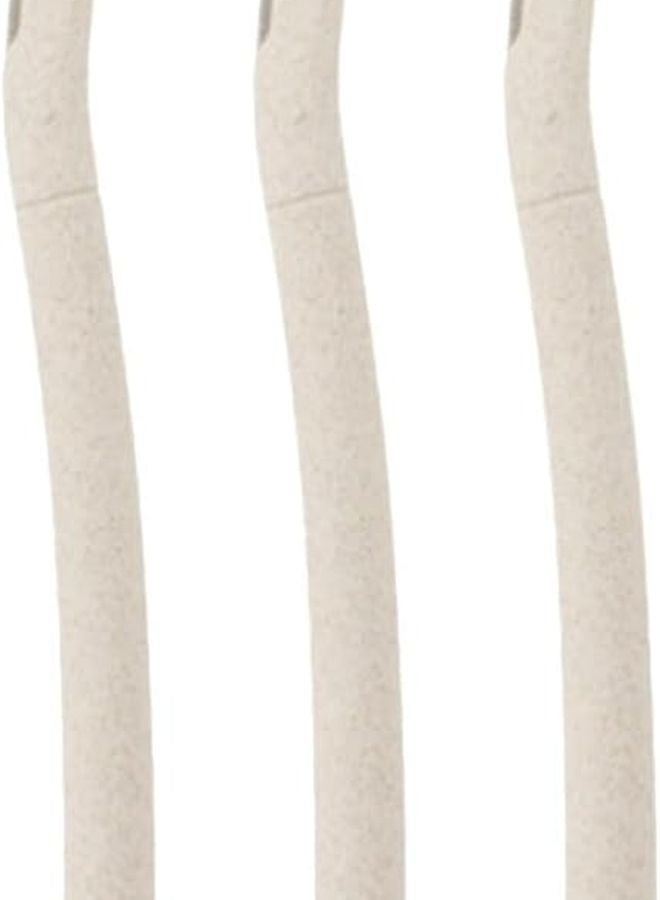 DECHOUS 3pcs Stainless Steel Eyebrow Razor Set with Wheat Straw Handle for Facial Hair Removal and Brow Shaping - Image 1